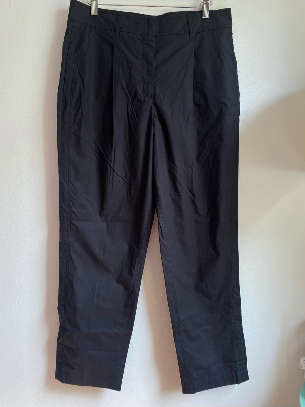 Women's Black Tailored Straight-Leg Pants